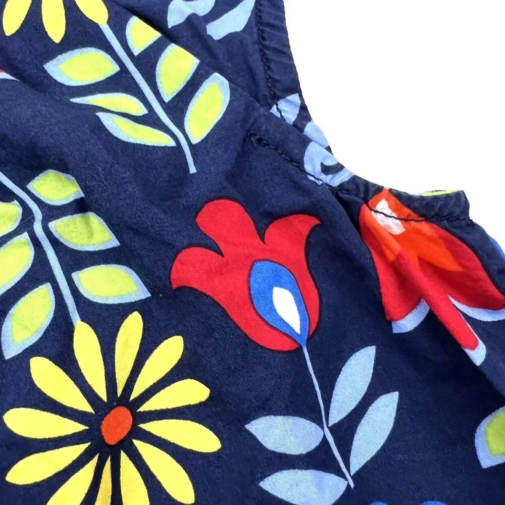 Hanna Andersson Navy Floral Shift Dress